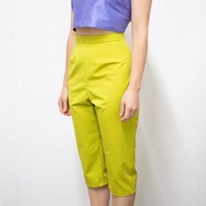 Chartreuse Green Women’s Capris